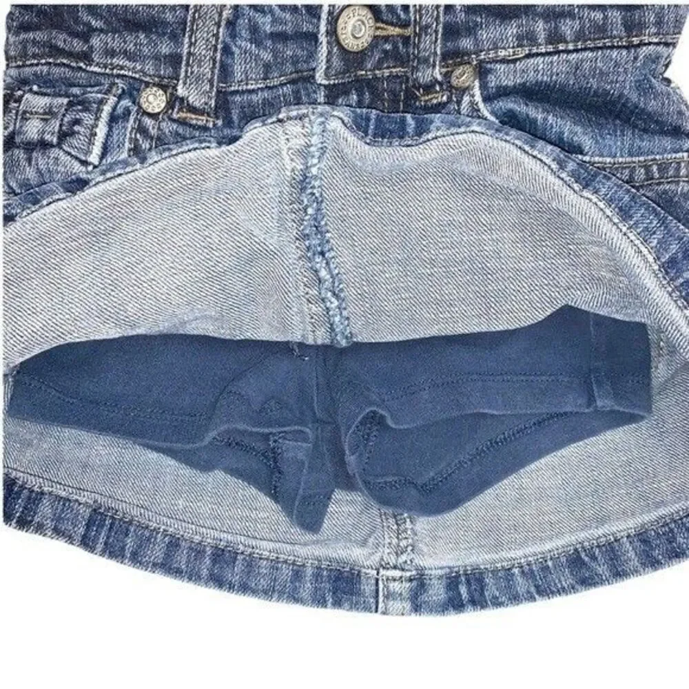 GIrls Jean Skirt Children's Place Glitter Shimmer Denim Bows & Gem Detail